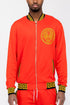 Mens Black and Gold Detail Track Suit RED S Men&