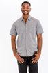 Mens Short Sleeve Button Down Shirt BLACK M Men&