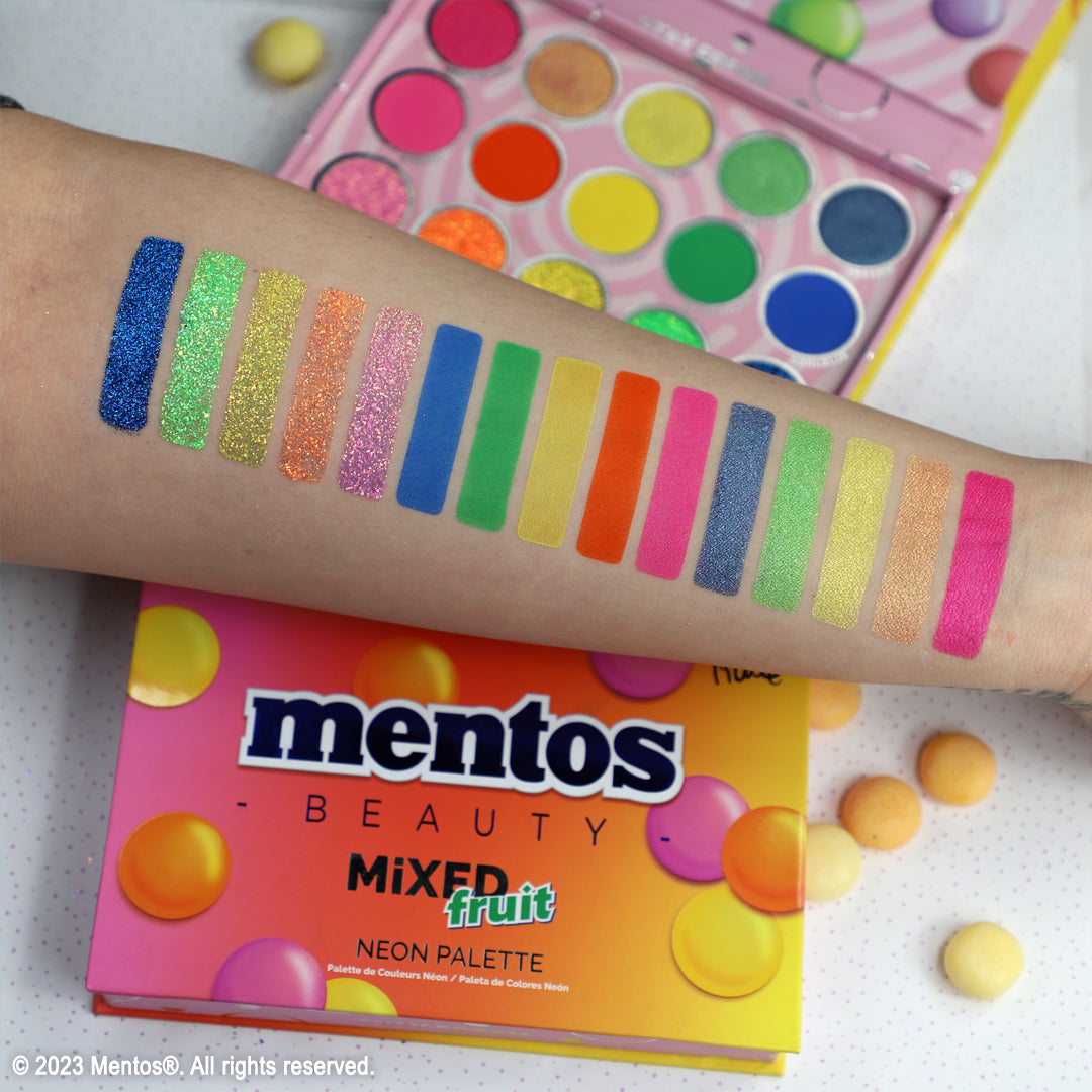 Mentos Mixed Fruit Neon Palette Eyeshadow Palette by Rude Cosmetics | Fleurcouture