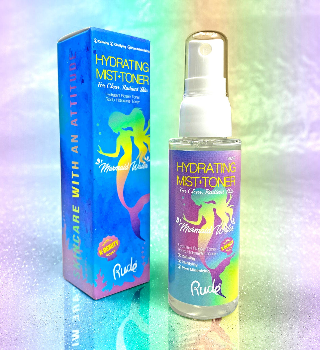 Mermaid Water Hydrating Mist Toner Toners by Rude Cosmetics | Fleurcouture