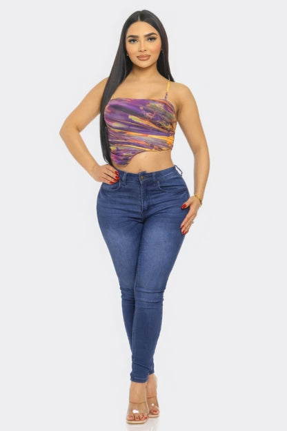 Mesh Print Top by Fleurcouture | Fleurcouture