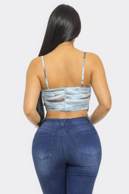 Mesh Print Top by Fleurcouture | Fleurcouture