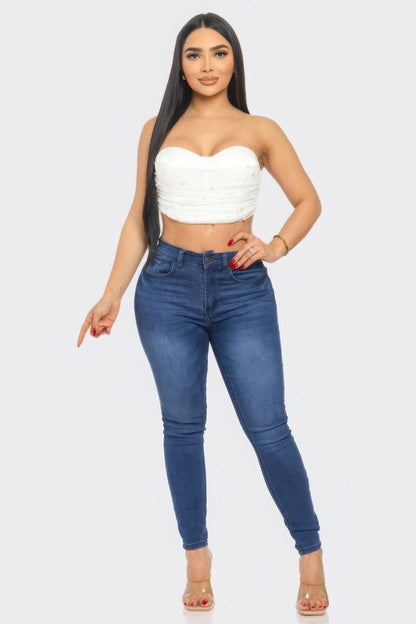 Mesh Tube Top Tops by Fleurcouture | Fleurcouture