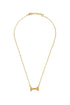 Metal Ribbon pendant Necklace PINK OS by ICCO ACCESSORIES | Fleurcouture