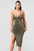 Metallic Glitter Sweetheart Dress by Fleurcouture | Fleurcouture
