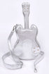 Metallic Guitar Novelty Iconic Swing Bag Silver O/S by Artini Accessories | Fleurcouture