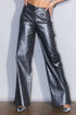 Metallic High Rise Wide Jeans Silver 1 by Vibrant M.i.U | Fleurcouture