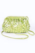 Metallic Weaved Soft Swing Bag Lime O/S by Artini Accessories | Fleurcouture