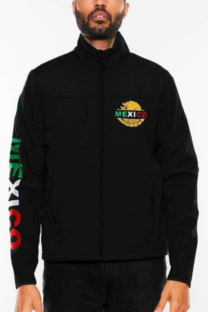 Mexico Embroidered Soft Shell Jacket Men&