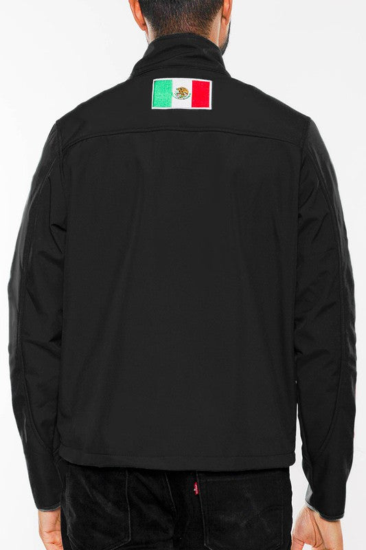 Mexico Embroidered Soft Shell Jacket Men&