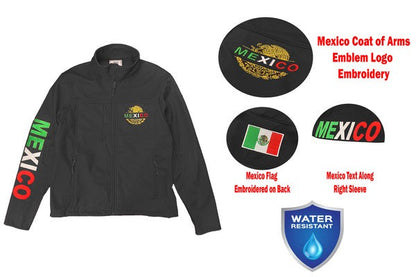 Mexico Embroidered Soft Shell Jacket Men&