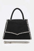 Micro Studs Iconic Top Handle Bag Black O/S by Artini Accessories | Fleurcouture