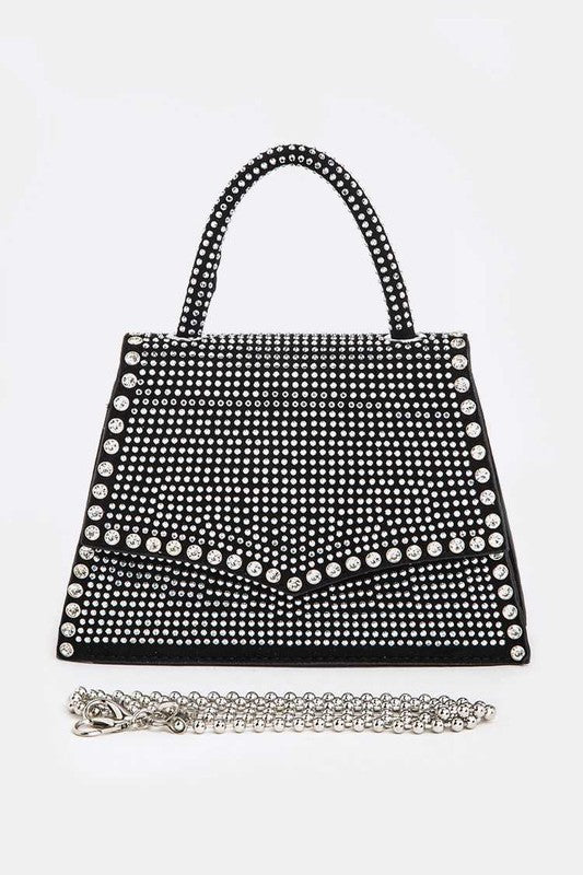 Micro Studs Iconic Top Handle Bag CLEAR O/S by Artini Accessories | Fleurcouture