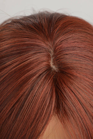 Mid-Length Wave Synthetic Wigs 20'' Red One Size Hair Extensions by Trendsi | Fleurcouture
