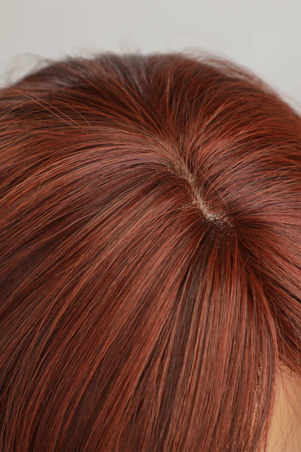 Mid-Length Wave Synthetic Wigs 20'' Red One Size Hair Extensions by Trendsi | Fleurcouture