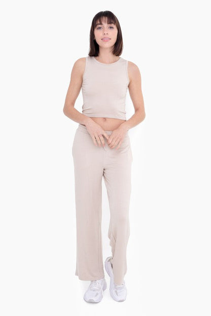 Mid-Rise Lounge Terry Pant by Mono B | Fleurcouture