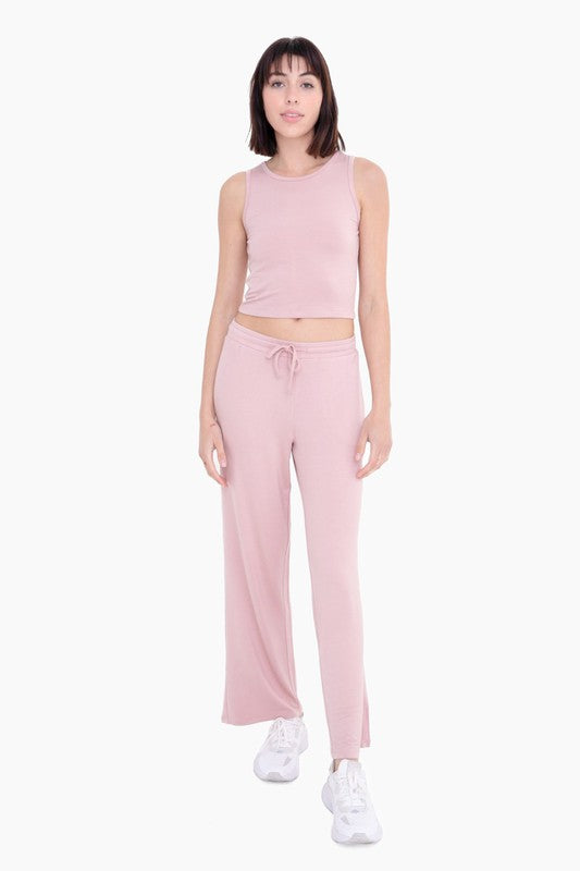 Mid-Rise Lounge Terry Pant by Mono B | Fleurcouture