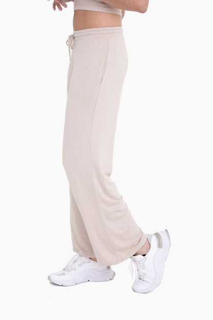 Mid-Rise Lounge Terry Pant Natural S by Mono B | Fleurcouture