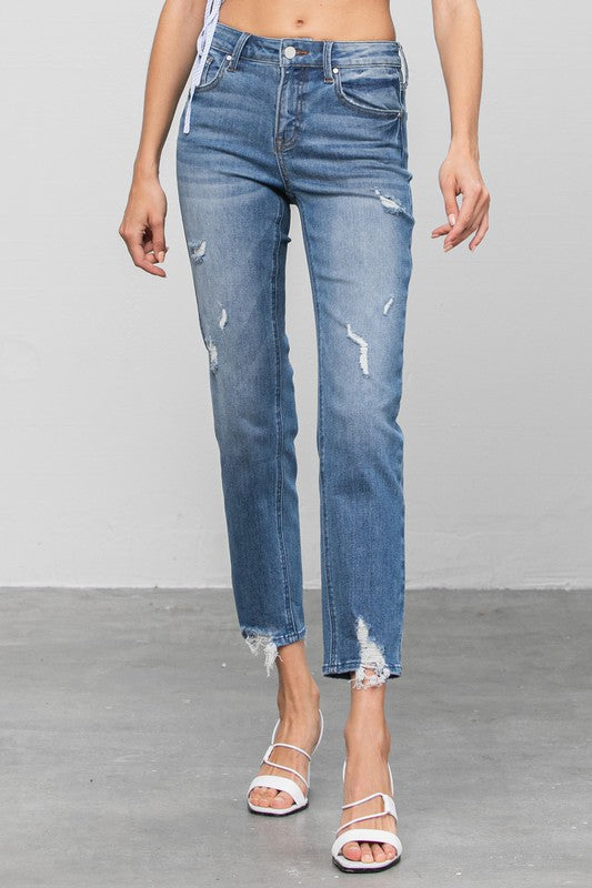 MID RISE SLIM GIRLFRIEND JEANS MEDIUM 0 by Insane Gene | Fleurcouture