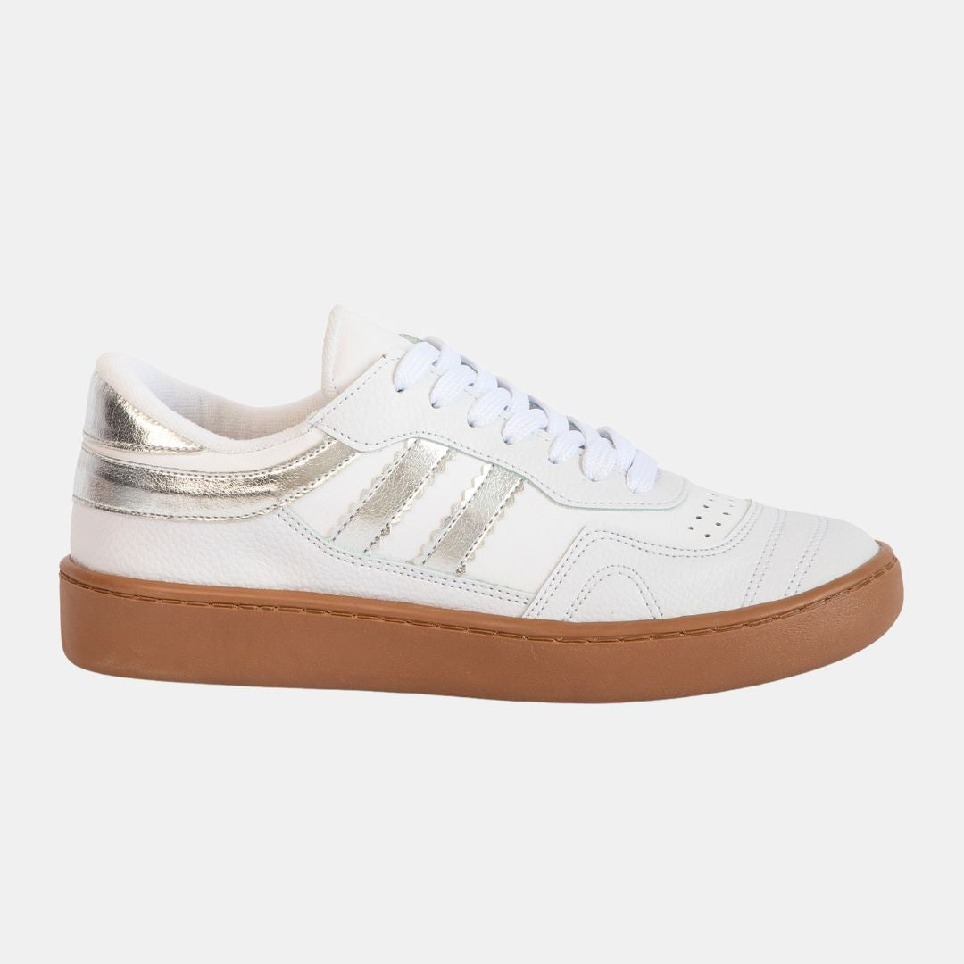 MIEL 72 6 White/Silver SNEAKERS by MODAPASSO | Fleurcouture