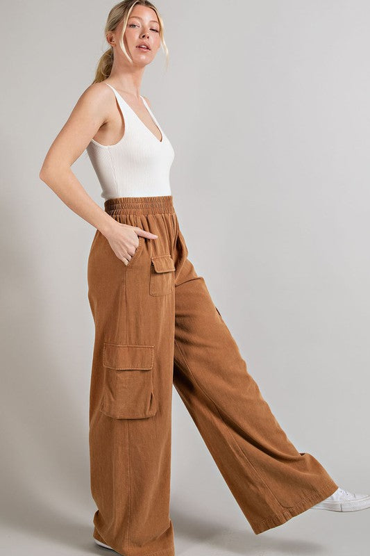 Mineral Washed Cargo Pants by eesome | Fleurcouture