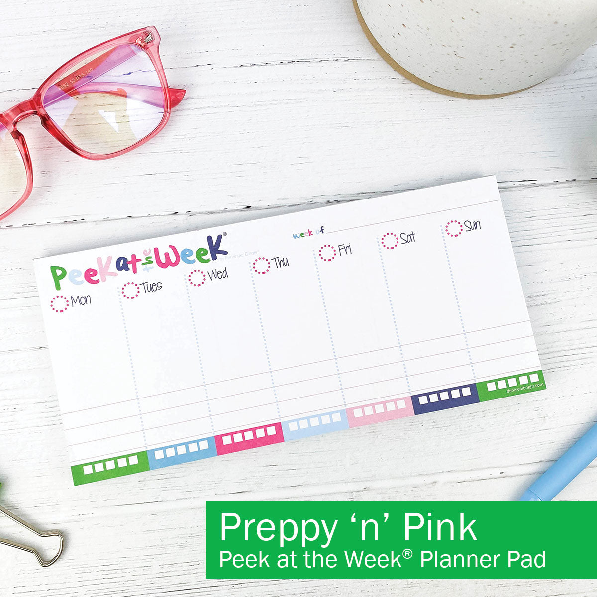 MINI Peek at the Week® Planner Pad Preppy &