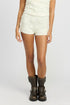 MINI SHORTS WITH 3D ROSETTES IVORY S by Emory Park | Fleurcouture