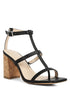 MIRABELLA Open Square Toe Block Heel Sandals Black 5 by Rag Company | Fleurcouture