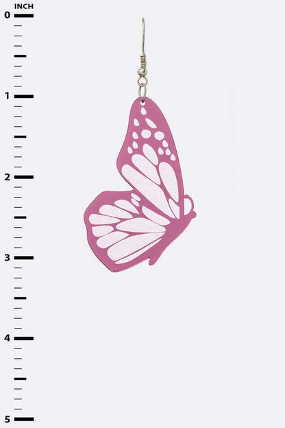 Mirror Cutout Iconic Butterfly Earrings O/S by LA Jewelry Plaza | Fleurcouture