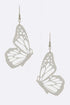 Mirror Cutout Iconic Butterfly Earrings Silver O/S by LA Jewelry Plaza | Fleurcouture