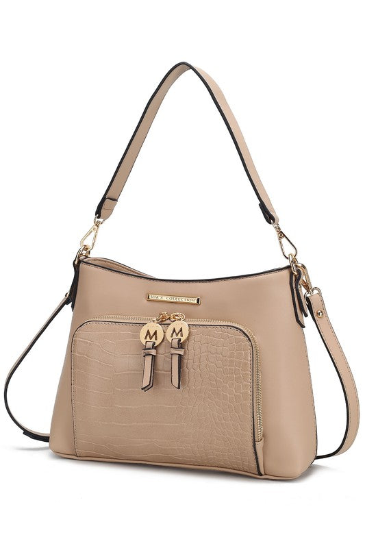 MKF Collection Anayra Shoulder Bag by Mia K Taupe One Size by MKF Collection by Mia K | Fleurcouture