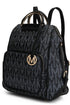 MKF Collection Cora Milan Backpack by Mia K Black One Size by MKF Collection by Mia K | Fleurcouture