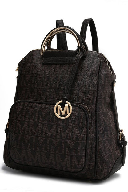 MKF Collection Cora Milan Backpack by Mia K Chocolate One Size by MKF Collection by Mia K | Fleurcouture