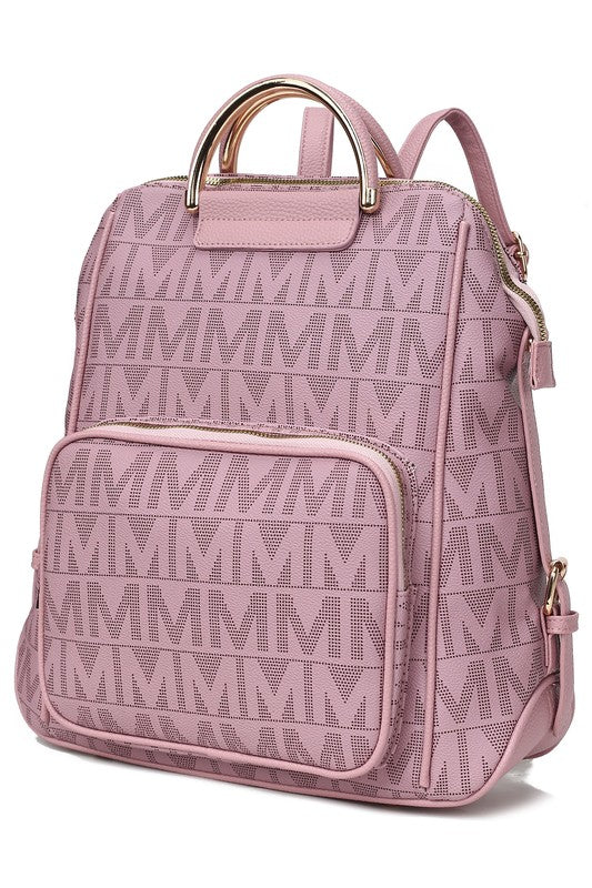 MKF Collection Cora Milan Backpack by Mia K Dusty Rose One Size by MKF Collection by Mia K | Fleurcouture