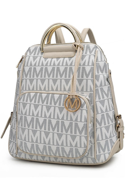 MKF Collection Cora Milan Backpack by Mia K White One Size by MKF Collection by Mia K | Fleurcouture