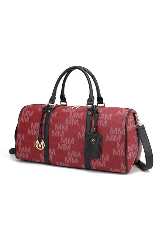 MKF Collection Jovani Duffle Weekender by Mia K Burgundy One Size by MKF Collection by Mia K | Fleurcouture