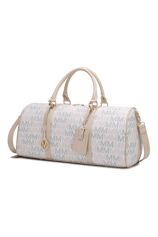 MKF Collection Jovani Duffle Weekender by Mia K White One Size by MKF Collection by Mia K | Fleurcouture