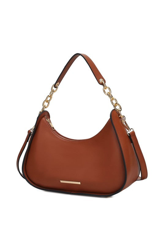 MKF Collection Lottie Shoulder Handbag by Mia k Cognac One Size by MKF Collection by Mia K | Fleurcouture