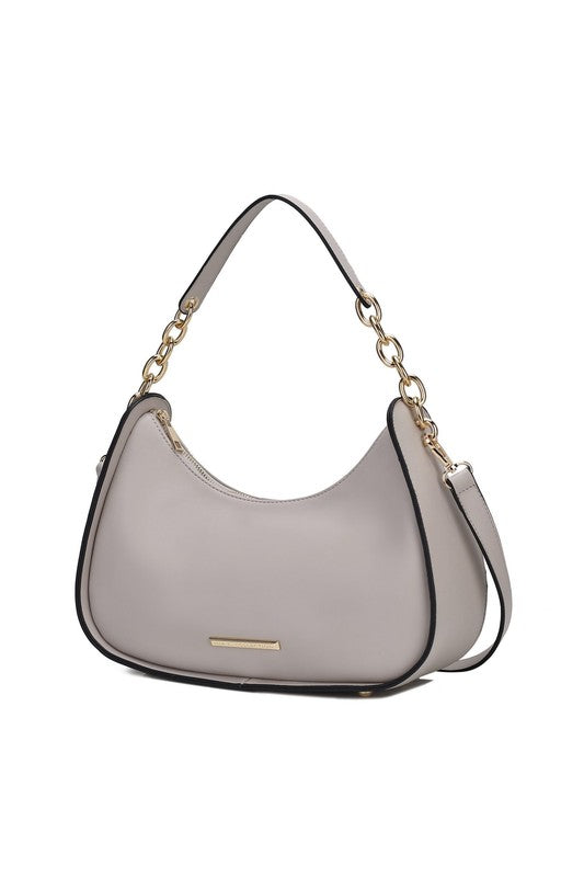 MKF Collection Lottie Shoulder Handbag by Mia k Light Grey One Size by MKF Collection by Mia K | Fleurcouture