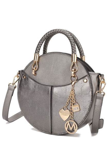 MKF Collection Nobella Crossbody Bag by Mia K Pewter One Size by MKF Collection by Mia K | Fleurcouture