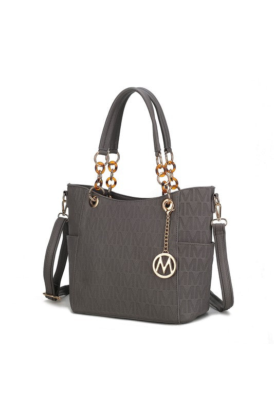 MKF Collection Rylee Women Tote Bag by Mia K Grey One Size by MKF Collection by Mia K | Fleurcouture