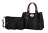 MKF Elissa Satchel Handbag by Mia K- 3 pc Set Black-Coffee One Size by MKF Collection by Mia K | Fleurcouture