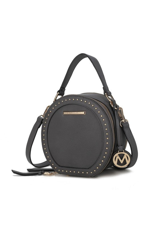 MKF Lydie Multi Compartment Crossbody Bag by Mia K Charcoal One Size by MKF Collection by Mia K | Fleurcouture