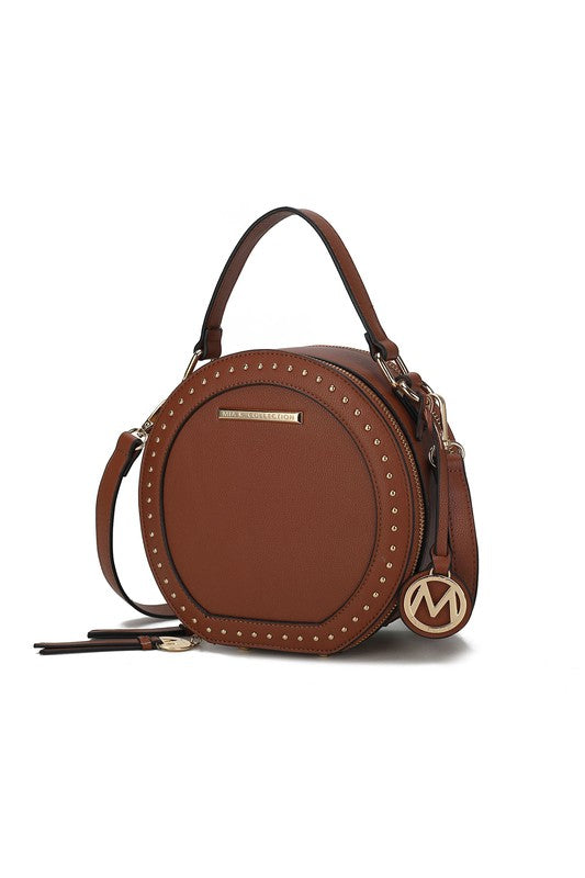 MKF Lydie Multi Compartment Crossbody Bag by Mia K Cognac One Size by MKF Collection by Mia K | Fleurcouture