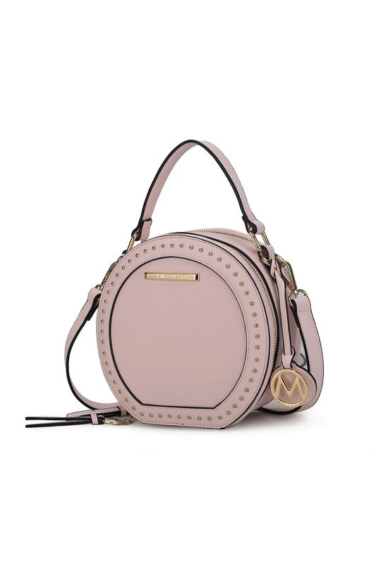 MKF Lydie Multi Compartment Crossbody Bag by Mia K Light Blush One Size by MKF Collection by Mia K | Fleurcouture