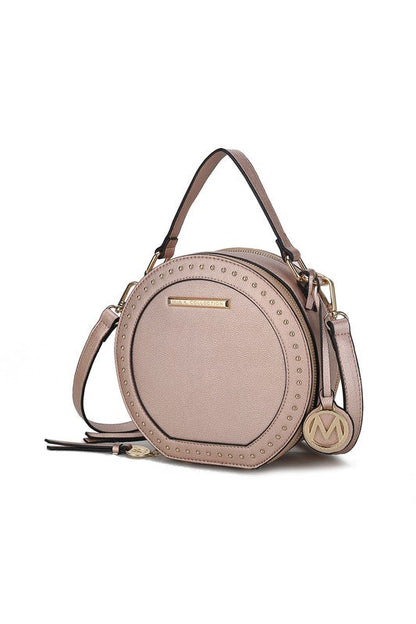 MKF Lydie Multi Compartment Crossbody Bag by Mia K Rose Gold One Size by MKF Collection by Mia K | Fleurcouture