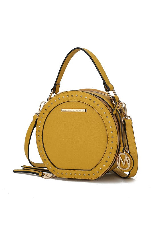 MKF Lydie Multi Compartment Crossbody Bag by Mia K Yellow One Size by MKF Collection by Mia K | Fleurcouture