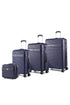 MKF Mykonos Luggage Set by Mia K- 4 pieces Navy One Size by MKF Collection by Mia K | Fleurcouture