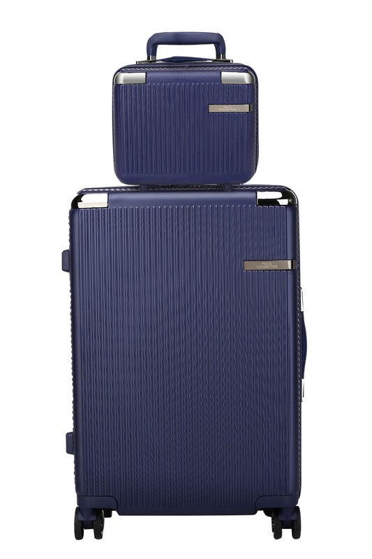 MKF Tulum 2-piece carry-on luggage set by Mia K Navy One Size by MKF Collection by Mia K | Fleurcouture