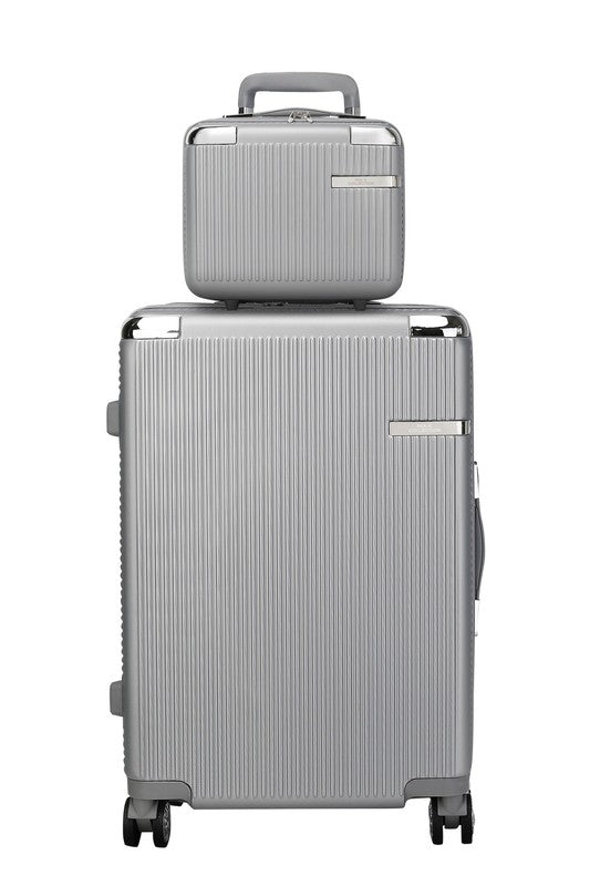 MKF Tulum 2-piece carry-on luggage set by Mia K Silver One Size by MKF Collection by Mia K | Fleurcouture